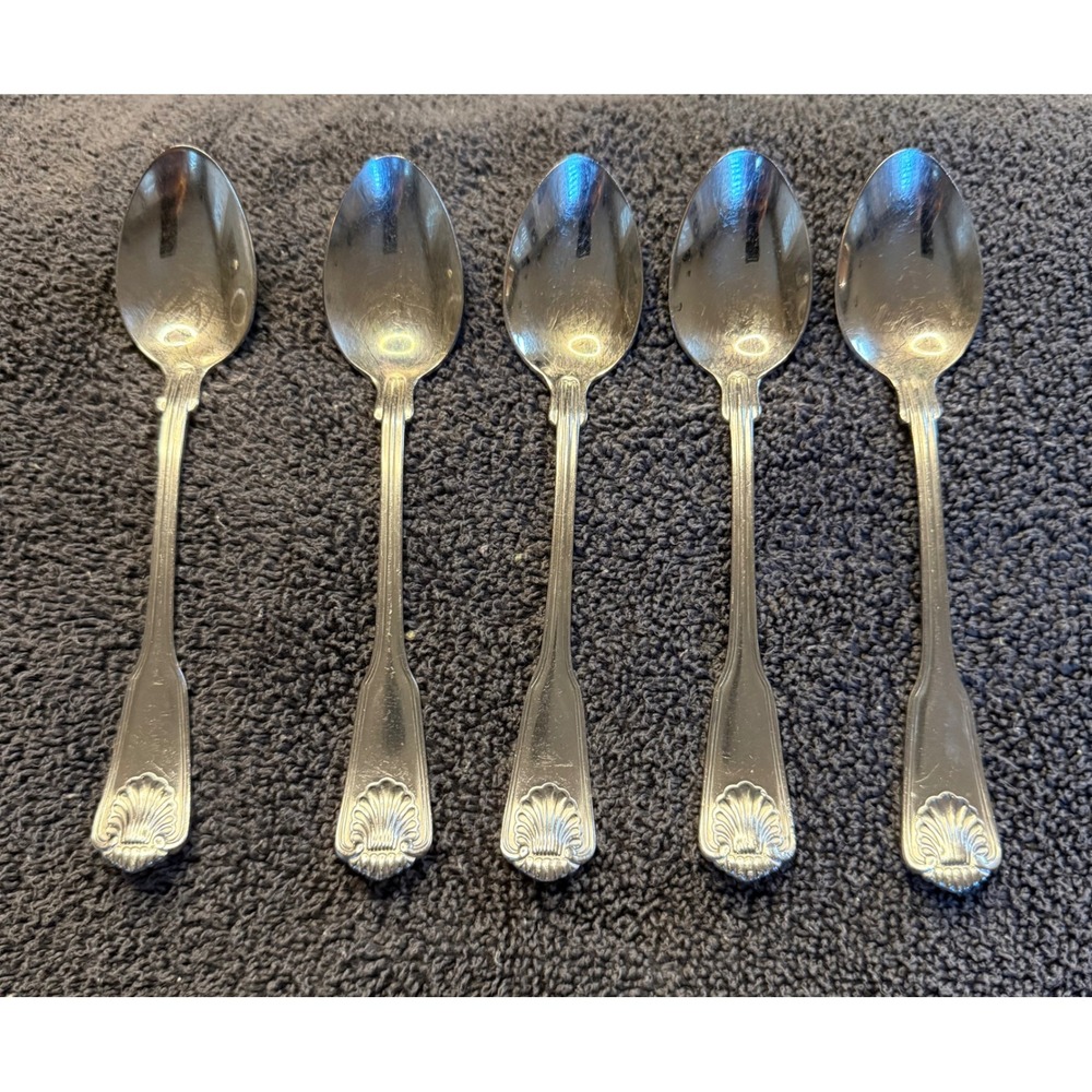 Towle London Shell 18/8 Stainless Teaspoons Set of‎ 5 Korea Flatware